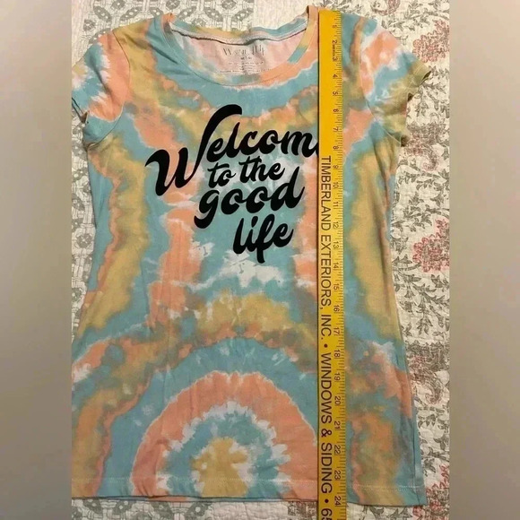 Juniors Graphic Print Tee Tie Dye Size 7-9. EUC Measurements in pictures - Picture 4 of 5